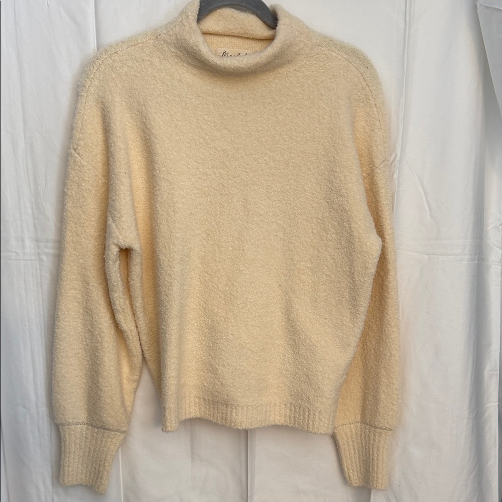 Marled Cream Cowl Neck Sweater